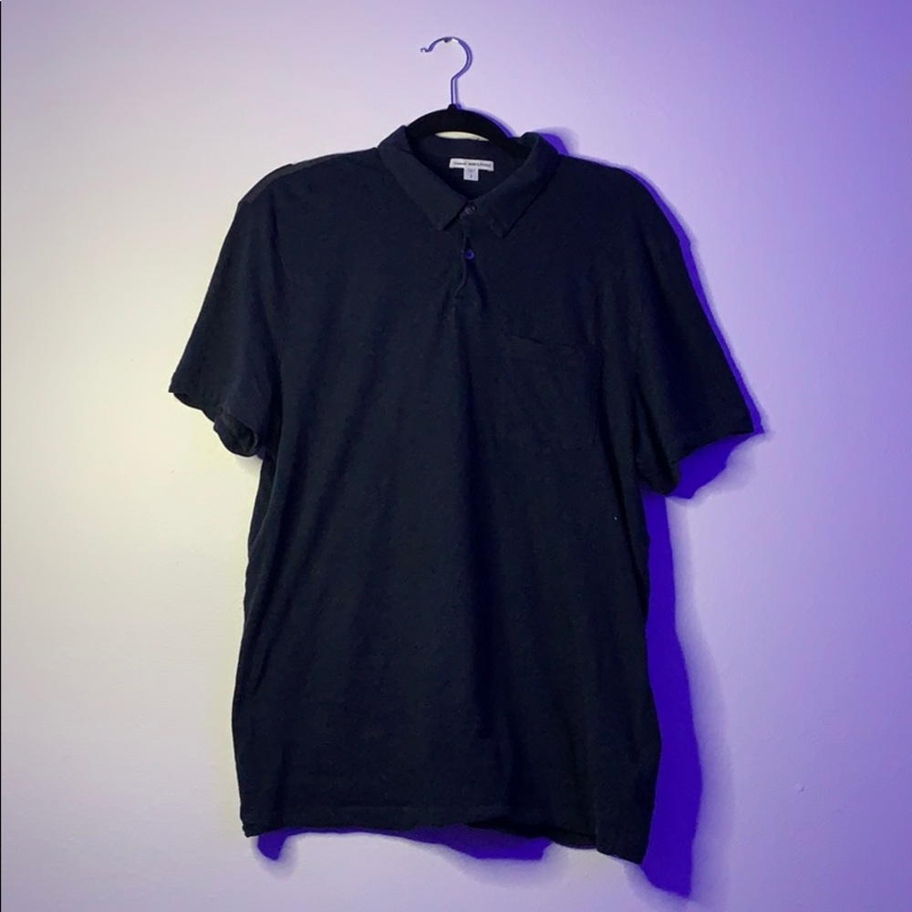 James Perse Navy Blue Standard Polo
